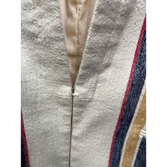 BCBGMaxazria Blazer womens small Cream striped Jacket pockets Office‎ - Picture 4 of 7